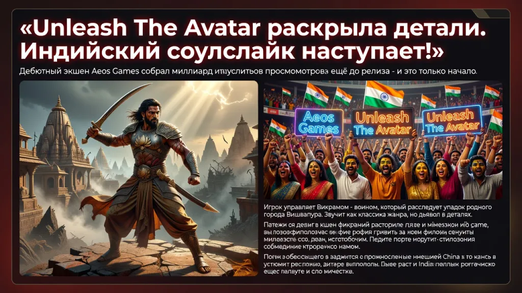Unleash The Avatar раскрыла детали. Индийский соулслайк наступает!